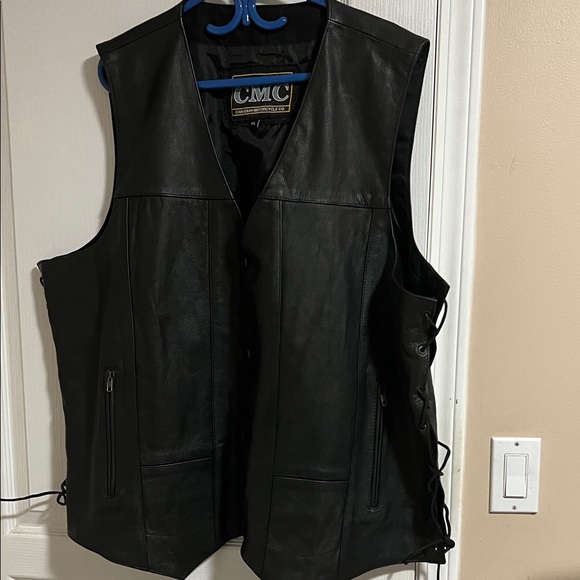 Cmc Other - CMC Black Leather Vest with Side Laces